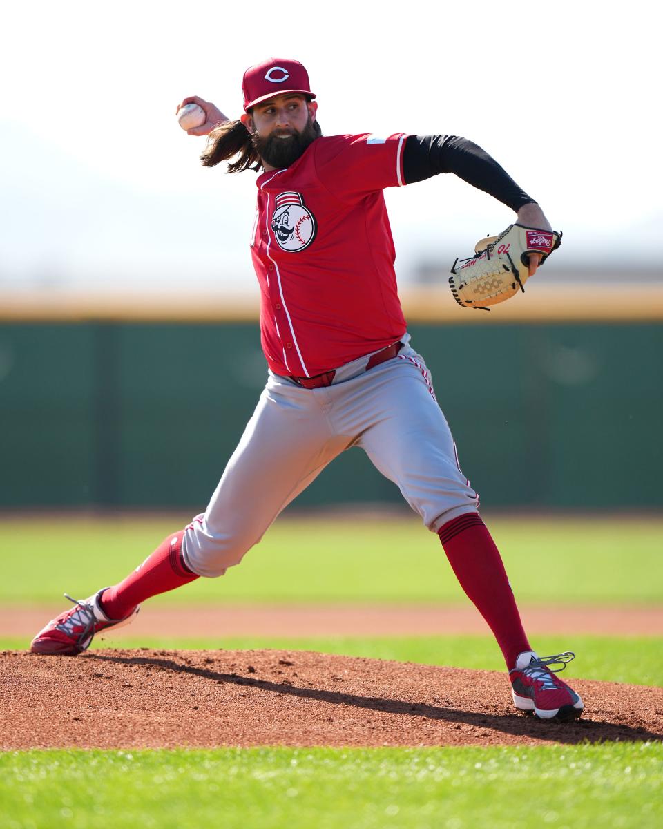 Tejay Antone, shown here in spring training, was crushed when he realized that he had suffered a third serious injury to his elbow. “I was in the training room,” he said. “Crying a lot. I was having a pretty emotional time.”