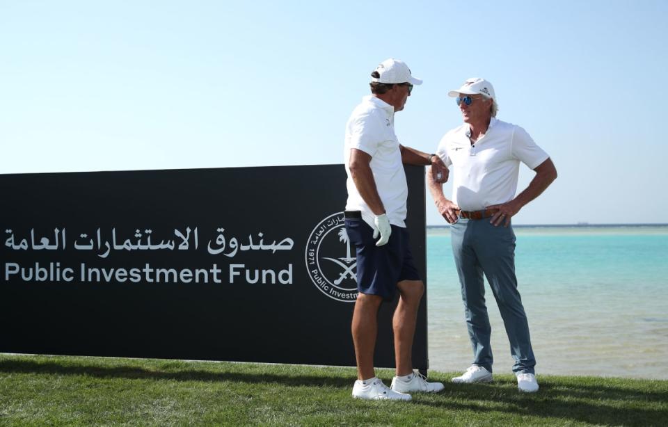 <div class="inline-image__caption"><p>Phli Mickelson and Greg Norman are two of the biggest names on the rebel tour.</p></div> <div class="inline-image__credit">Luke Walker/WME IMG</div>