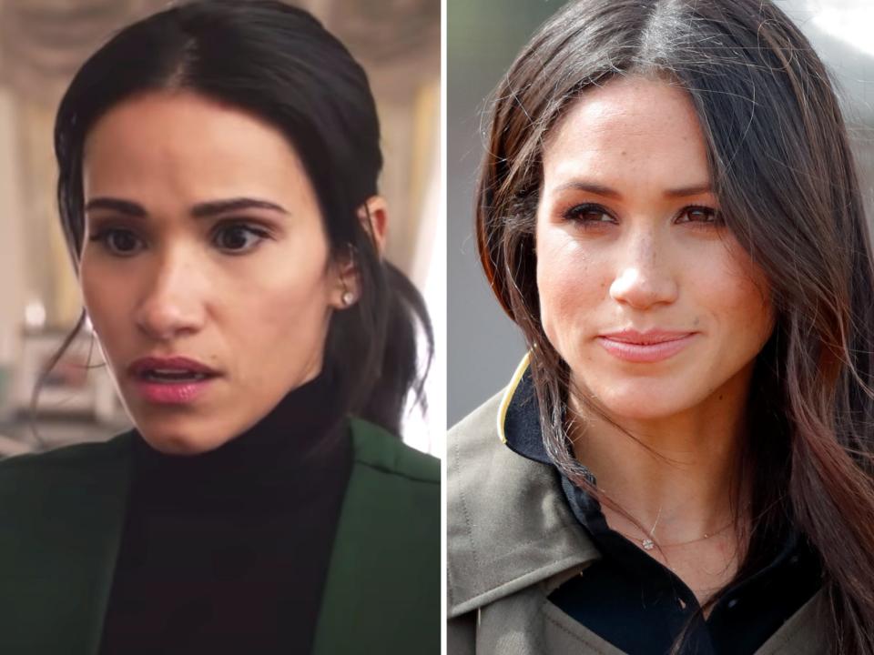 tiffany smith as meghan markle and meghan markle