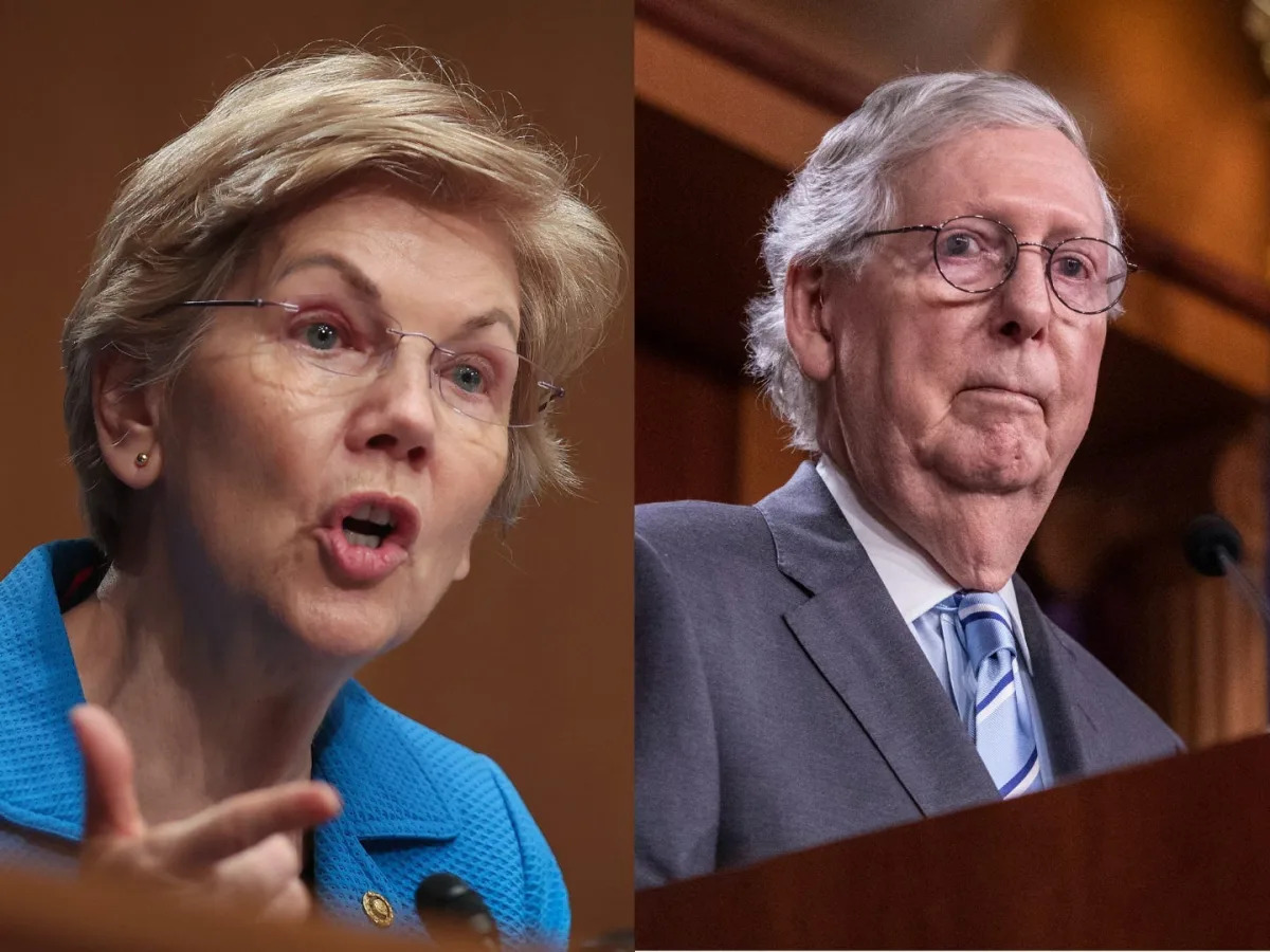 Elizabeth Warren points out Mitch McConnell graduated from a school that cost $3..