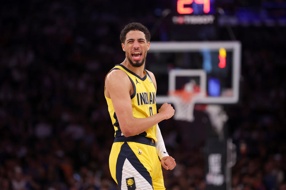 Tyrese Haliburton和溜馬在今年季後賽或許會有出奇不易的表現。 Credit: Brad Penner-USA TODAY Sports