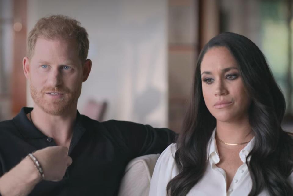 Harry and Meghan on their Netflix documentary (Netflix)