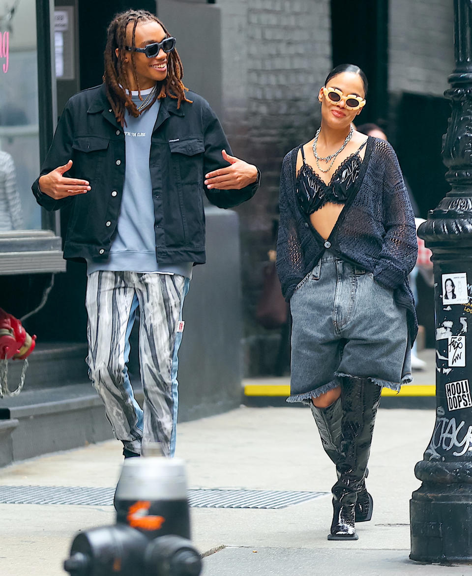 <p>Tessa Thompson and a pal stroll through N.Y.C. on May 13. </p>