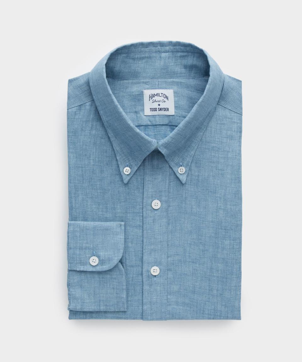 <p><a href="https://go.redirectingat.com?id=74968X1596630&url=https%3A%2F%2Fwww.toddsnyder.com%2Fproducts%2Fhamilton-todd-snyder-linen-dress-shirtchambray&sref=https%3A%2F%2Fwww.esquire.com%2Fstyle%2Fmens-fashion%2Fg19851288%2Fwedding-dress-code-guide-men%2F" rel="nofollow noopener" target="_blank" data-ylk="slk:Shop Now;elm:context_link;itc:0;sec:content-canvas" class="link ">Shop Now</a></p><p>x Hamilton Linen Dress Shirt In Chambray</p><p>toddsnyder.com</p><p>$199.00</p>