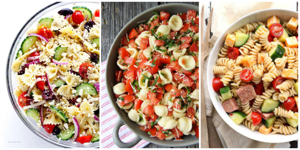 <p>A summer picnic, potluck, or barbecue — these are your go-to's. And watch it be the first bowl to go empty. They're packed with a colorful mix of veggies, homemade dressings, and cold pastas.</p>