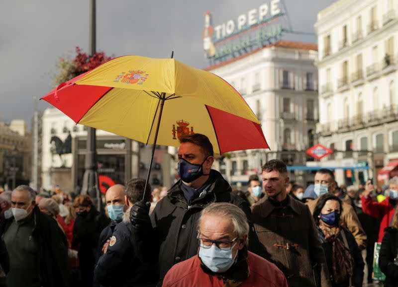 Protest against planned reform to anti-terrorism and gagging laws, in Madrid