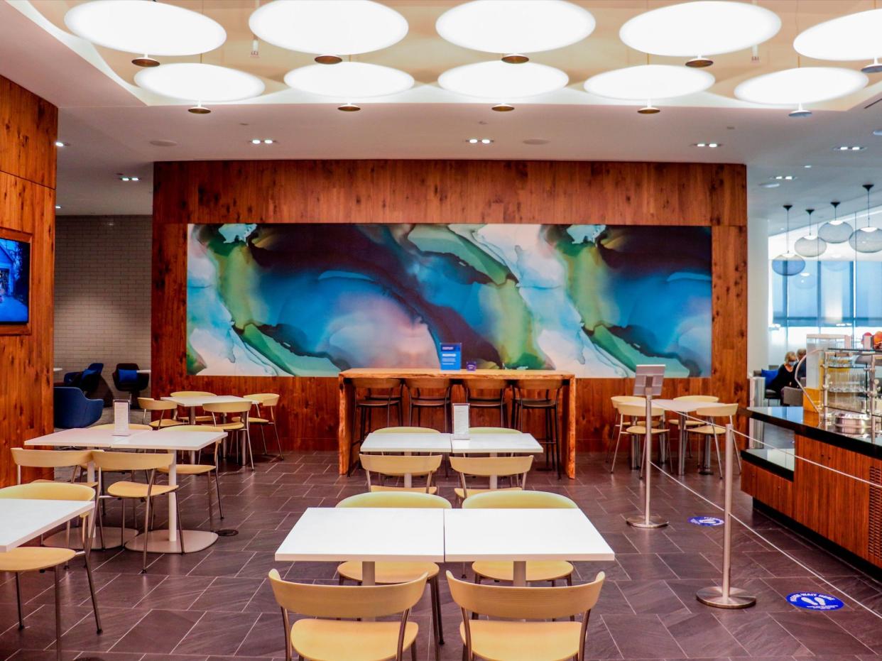 Inside the American Express Centurion Lounge at LaGuardia Airport — Amex Centurion Lounge LaGuardia Airport