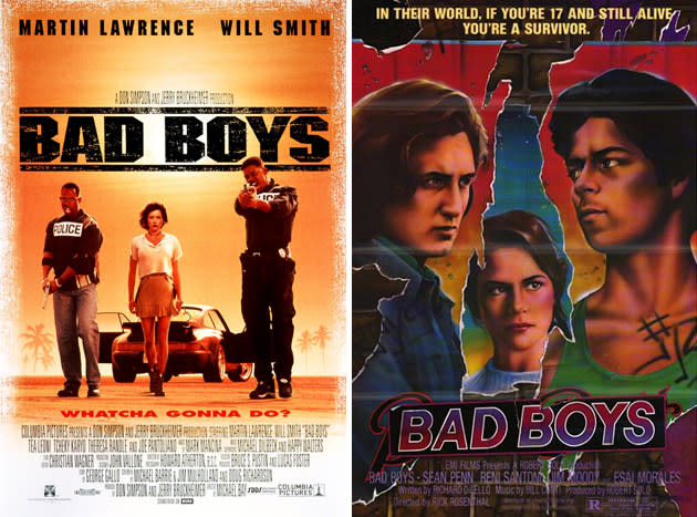<b>Bad Boys (1995) / Bad Boys (1983) </b><br><br> At some point an action comedy fan eager to catch Will Smith and Martin Lawrence getting into mischief as two rogue Miami cops has accidently rented this slightly more depressing Sean Penn vehicle from 1983. This version sees a Chicago crime kid called Mick O'Brien (Penn) sent to a reforming school after accidentally killing a rival gang member’s kid brother. No ‘Bayhem’ here.