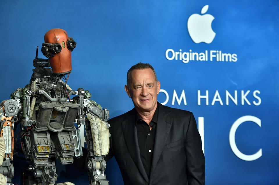 WEST HOLLYWOOD, CALIFORNIA - NOVEMBER 02: Tom Hanks attends the Los Angeles premiere of Apple Original Films' 