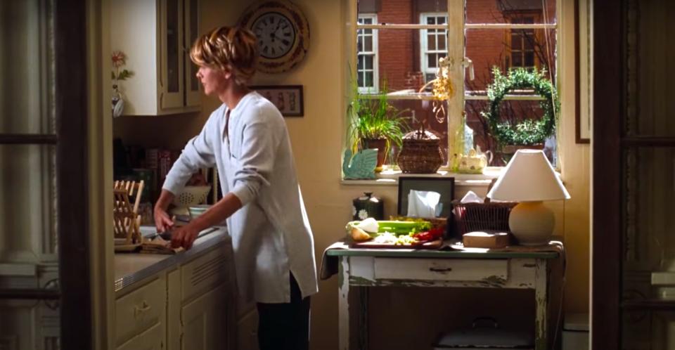 Kathleen Kelly in her NYC brownstone kitchen in "You've Got Mail"