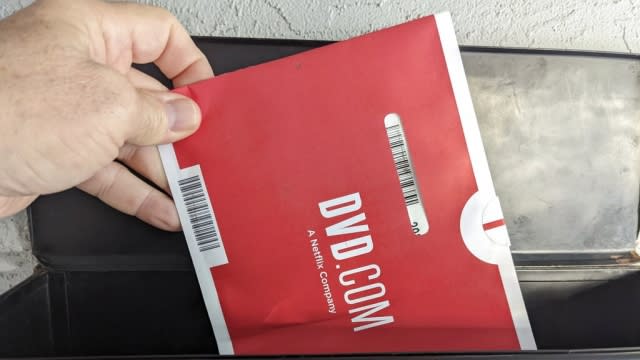 A Netflix DVD envelope.