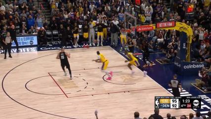 LeBron James with the big dunk