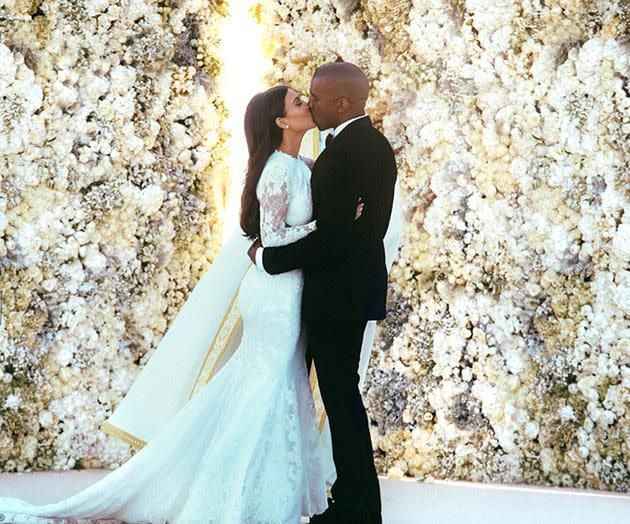 Kim and Kanye's Parisian wedding would have cost guests a small fortune to attend. Photo: Instagram.