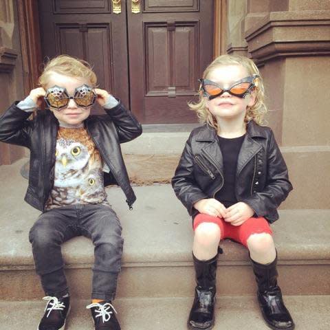 They even had special Halloween outfits to wear before they went trick-or-treating. That’s hard core. (Photo: Twitter) 