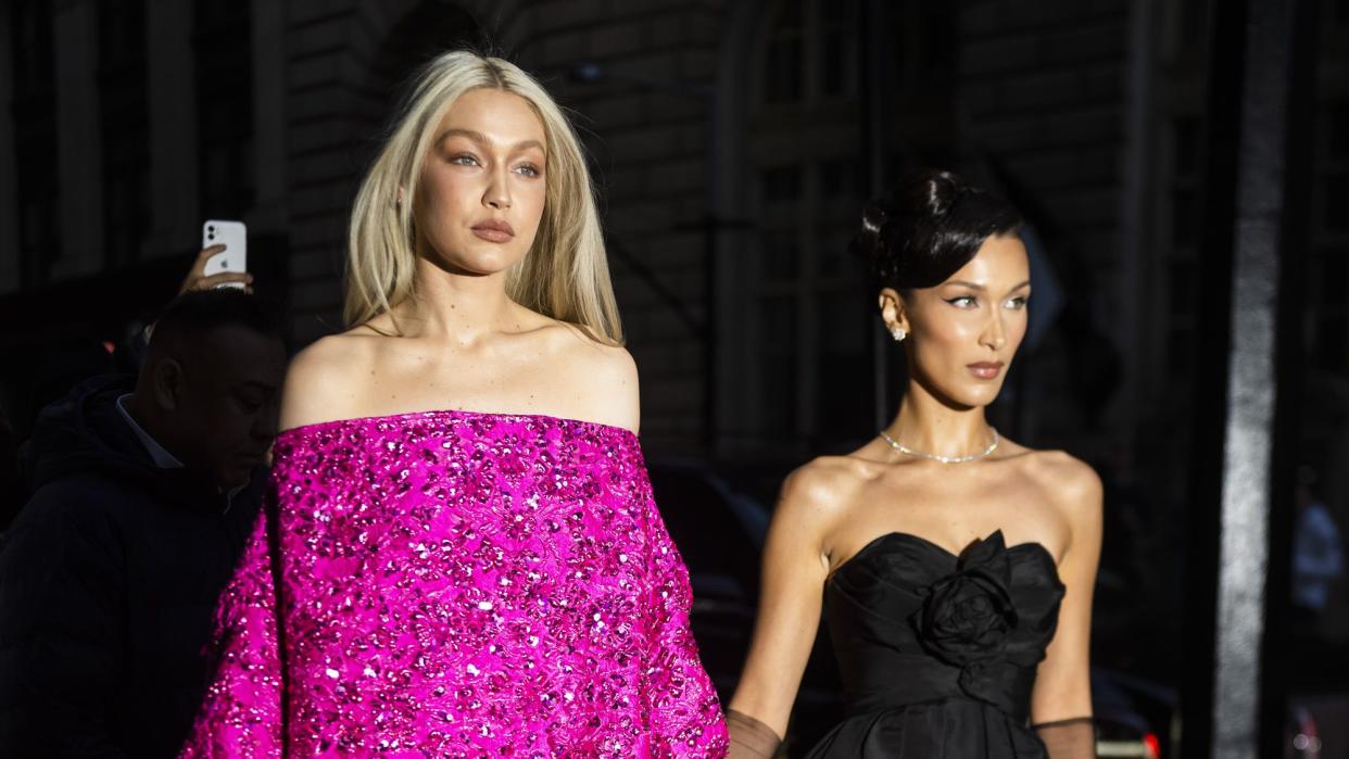 new york, new york april 28 gigi hadid l and bella hadid attend the 2022 princes trust gala at cipriani in the financial district on april 28, 2022 in new york city photo by gothamgc images