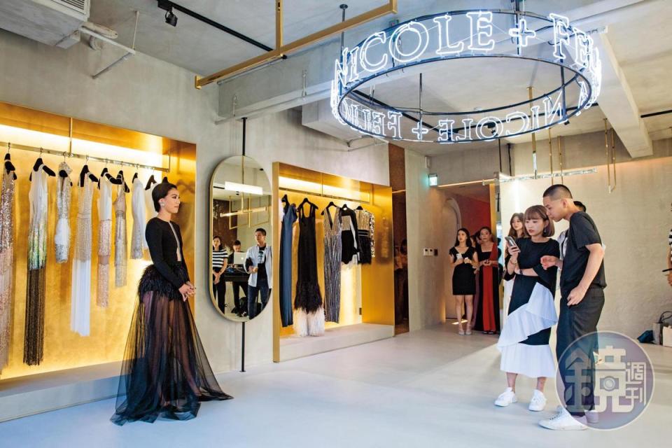 NICOLE + FELICIA  showroom舉辦開幕派對時，許多網紅、明星前來捧場。