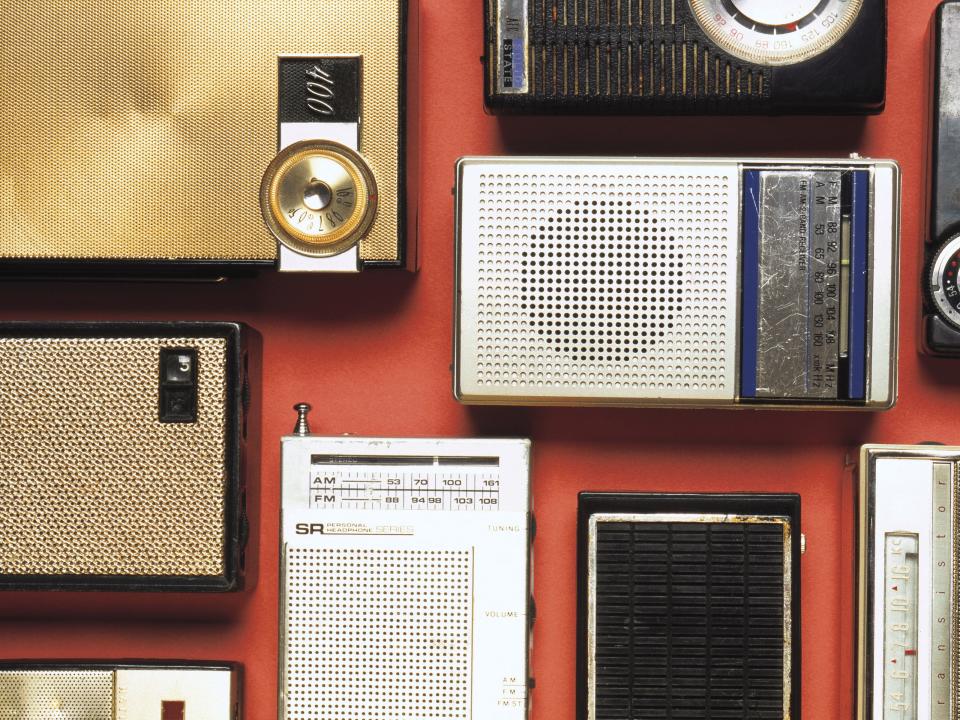 Transistor radios.