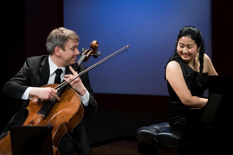 Friends of Chamber Music’s co-artistic directors, cellist Dmitri Atapine and pianist Hyeyeon Park. Cherylynn Tsushima/Chamber Music Society of Lincoln Center