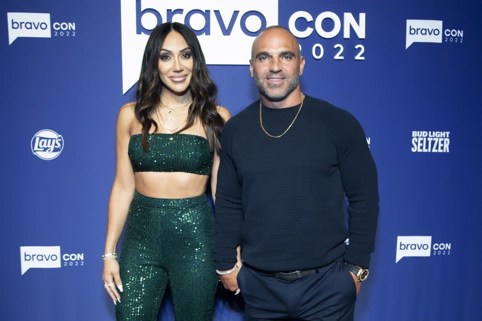 Melissa Gorga and Joe Gorga attend BravoCon 2022