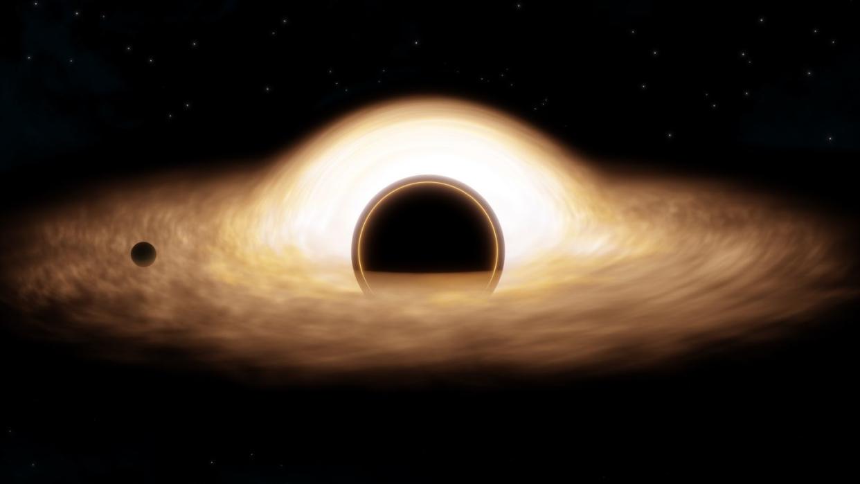 3d render of black hole