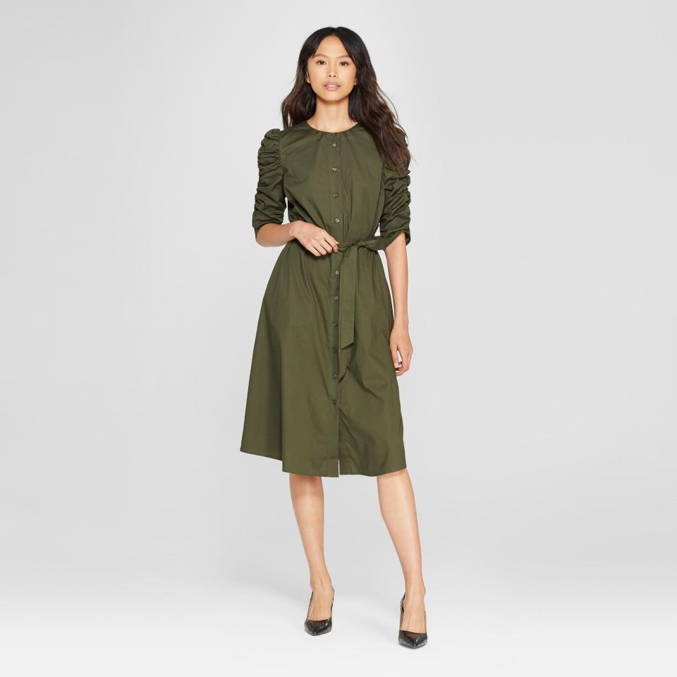 Who What Wear Women’s Short Shirred Sleeve Dress. (Photo: Target)