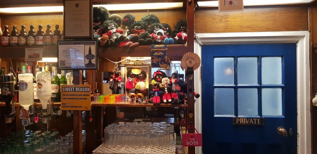 The pub landlords previously had complaints about the dolls in 2018 (SWNS)