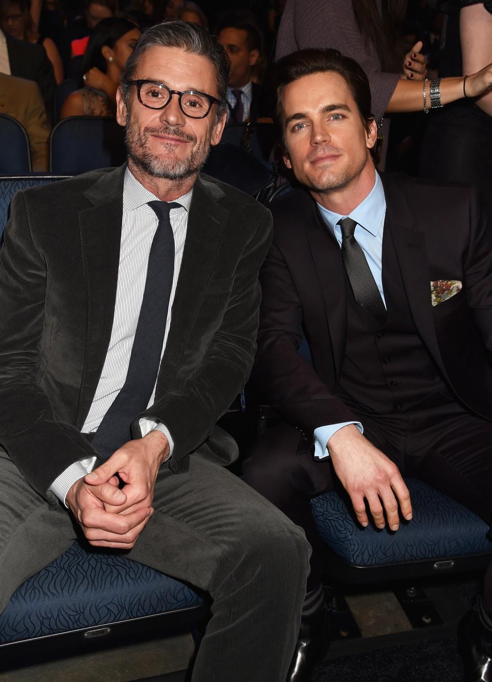 Simon Halls (L) and actor Matt Bomer attend The 41st Annual People's Choice Awards at Nokia Theatre LA Live on January 7, 2015 in Los Angeles, California