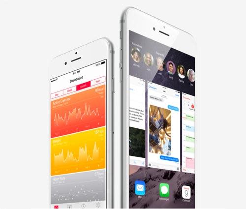 iPhones displaying HealthKit and HomeKit apps