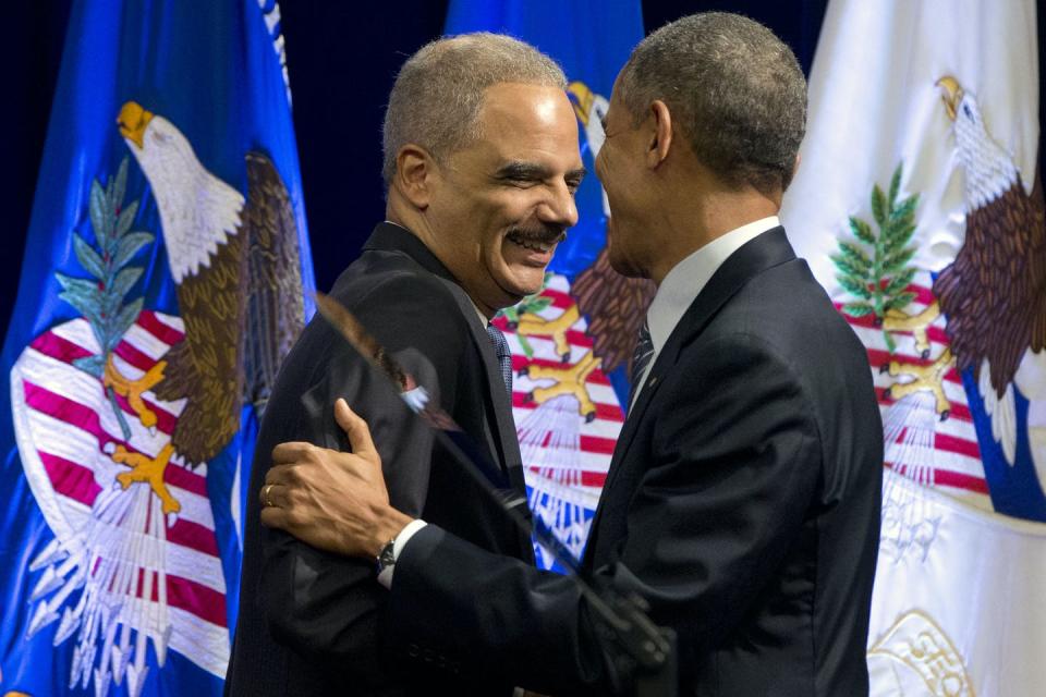 Eric Holder and Barack Obama