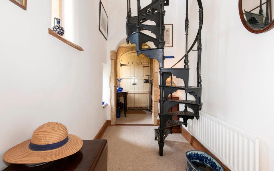 The winding staircase leads up to the turret - Credit: Caters