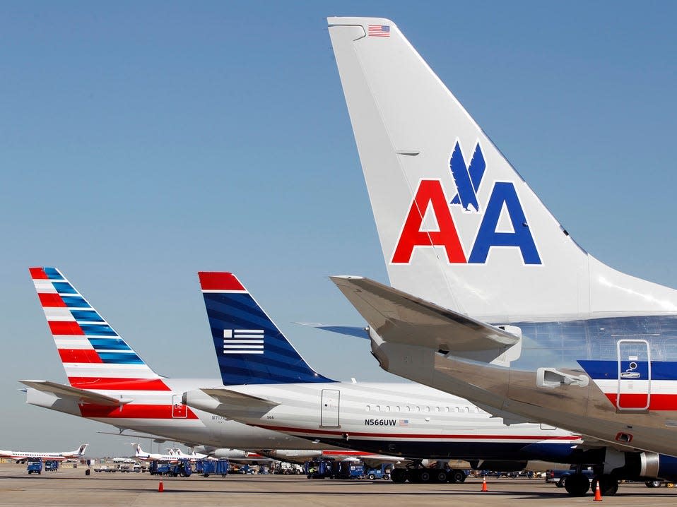 American Airlines historic tails.