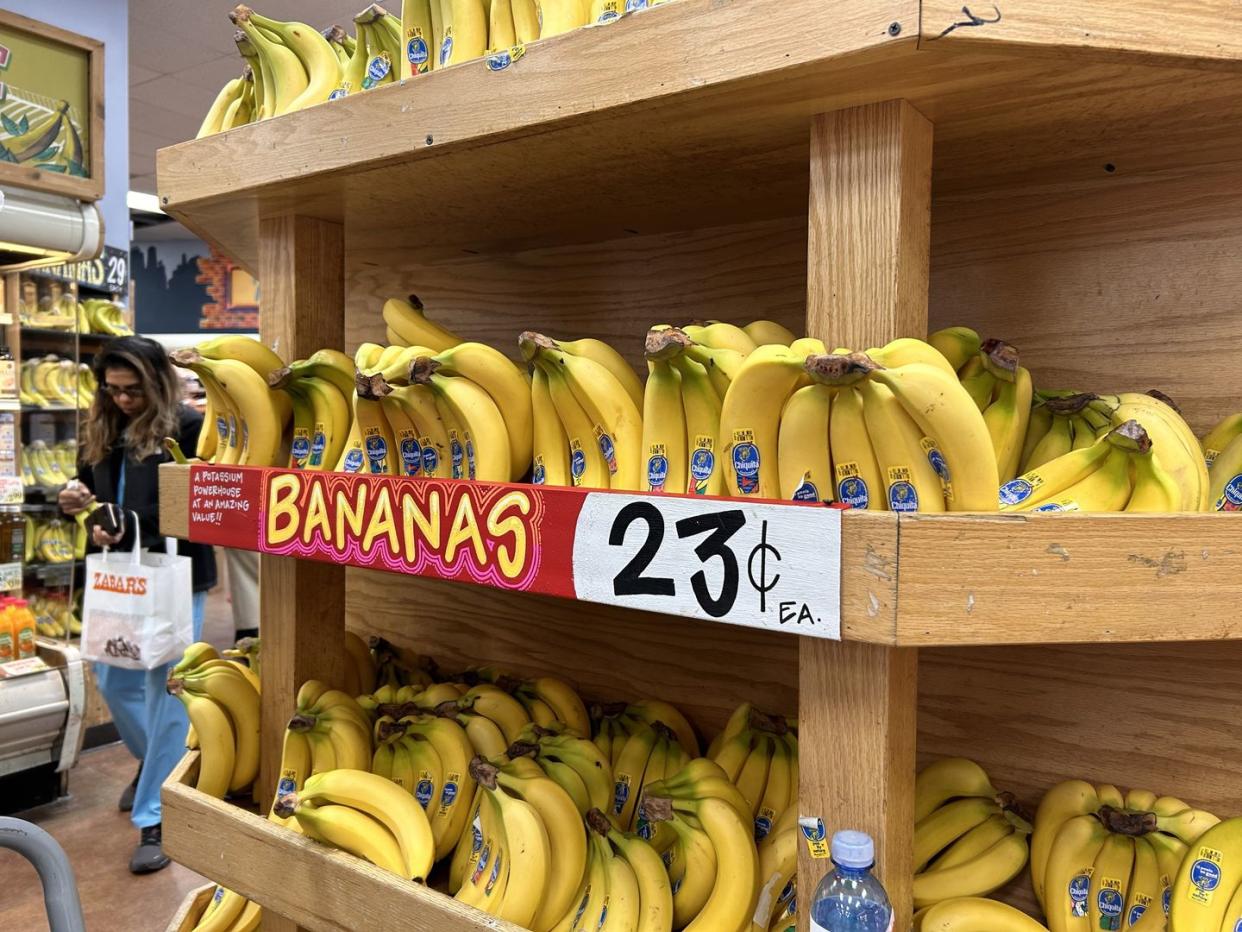 bananas on display for sale