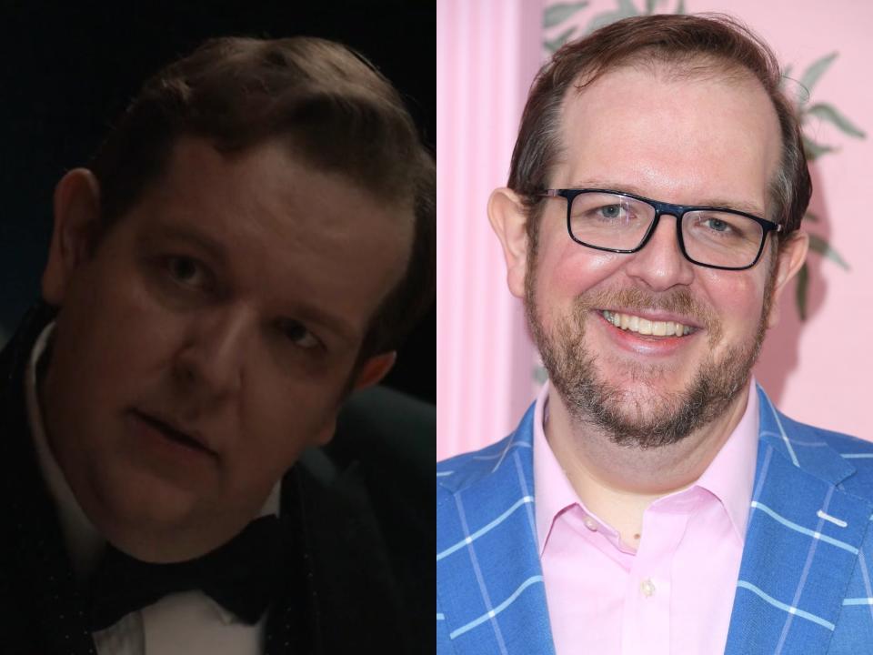 Hamish in "AHS: Delicate" (left) and Dominic Burgess (right)