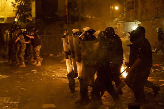 <p>Beyrouth a été le théâtre jeudi soir d’affrontements entre forces de l’ordre et manifestants</p>