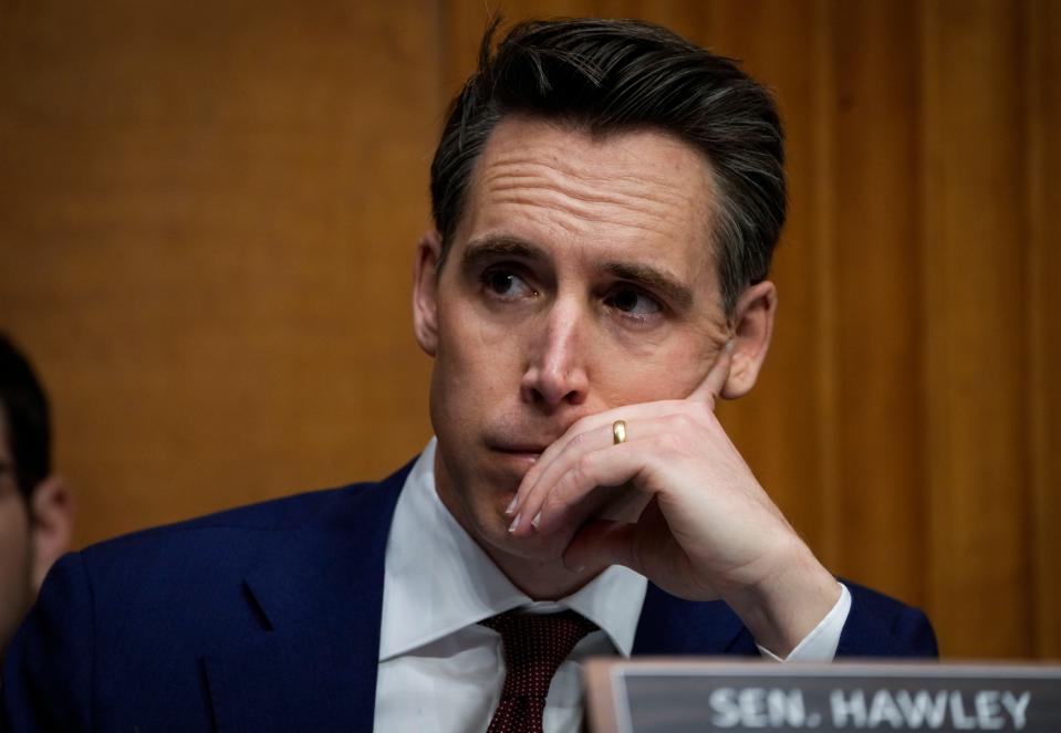 Sen. Josh Hawley, R-MO, is part of a bipartisan group of senators backing legislation that would ban Congressional stock trading.