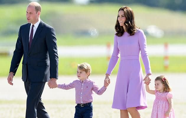 If Kate were to have twins, they would be fifth and sixth in line to the throne after George and Charlotte. Photo: Getty