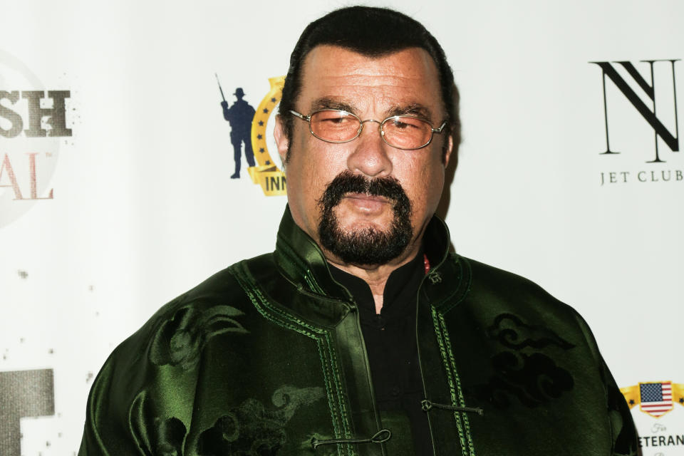 Steven Seagal, pictured in 2017, walked out of a BBC interview after being asked about the numerous allegations against him. (Photo: Paul Archuleta/Getty Images)