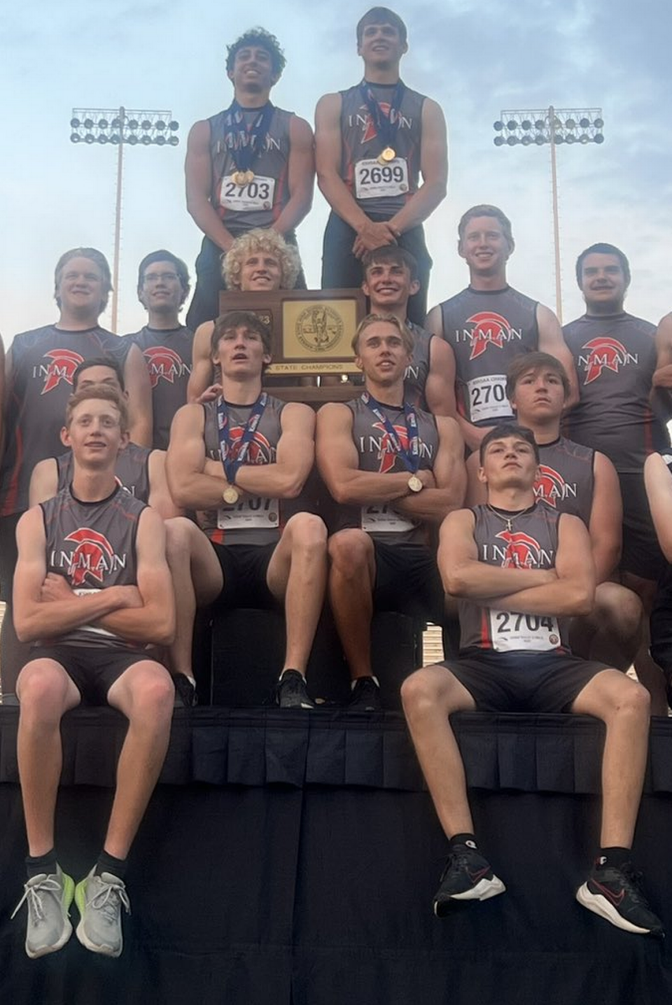 The Inman boys track and field team won its first team state championship in school history.