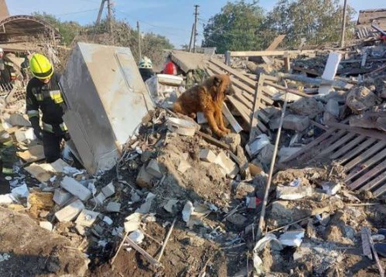 Ucrania difundió fotos de una zona en Dnipro devastada por un cohete ruso