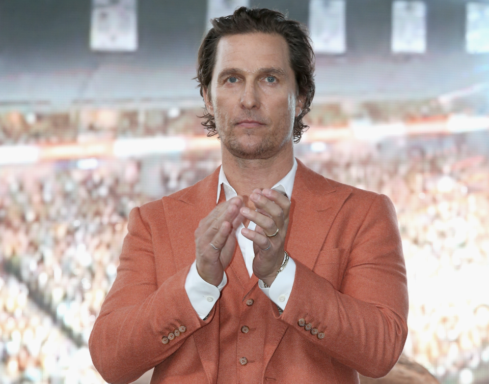 AUSTIN, TEXAS - DECEMBER 03: University of Texas Minister of Culture Matthew McConaughey attends the groundbreaking ceremony for the new University of Texas event facility, the 