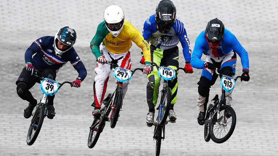 Kai Sakakibara, pictured here at the BMX World Championships in 2015.