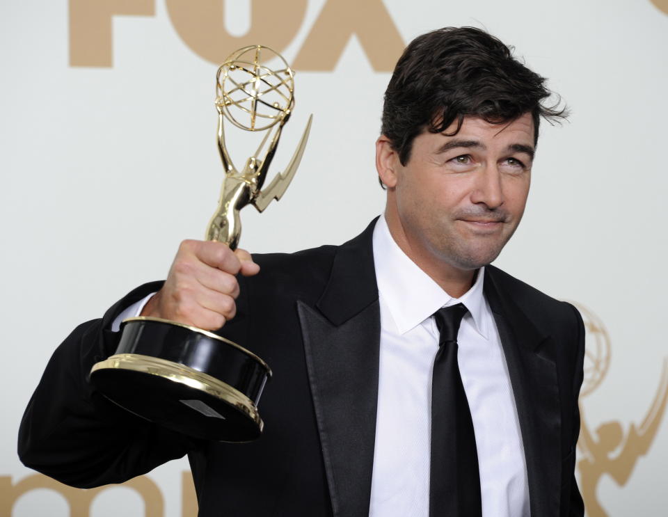 <span><span>Kyle Chandler Holds His Emmy Award For Outstanding Lead Actor in a Drama Series, 2011</span><span>Paul Buck/EPA/Shutterstock</span></span>