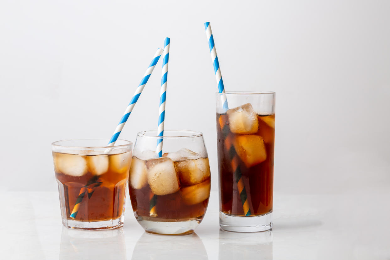 Artificial sweeteners like those found in diet soft fizzy drinks can impact your gut health. (Getty Images)