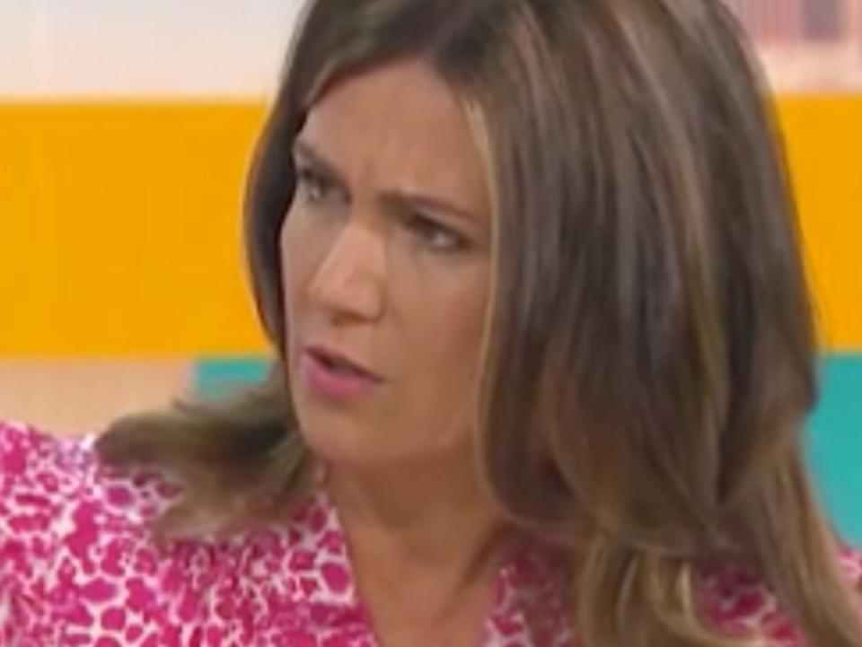 Susanna Reid was left unimpressed with guest who called her ‘darling’ (ITV)