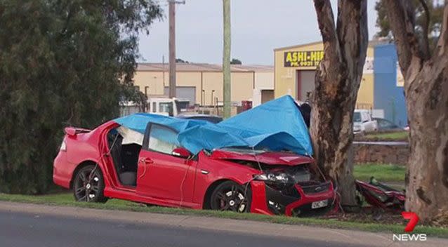 The Laverton North crash scene. Source: 7News