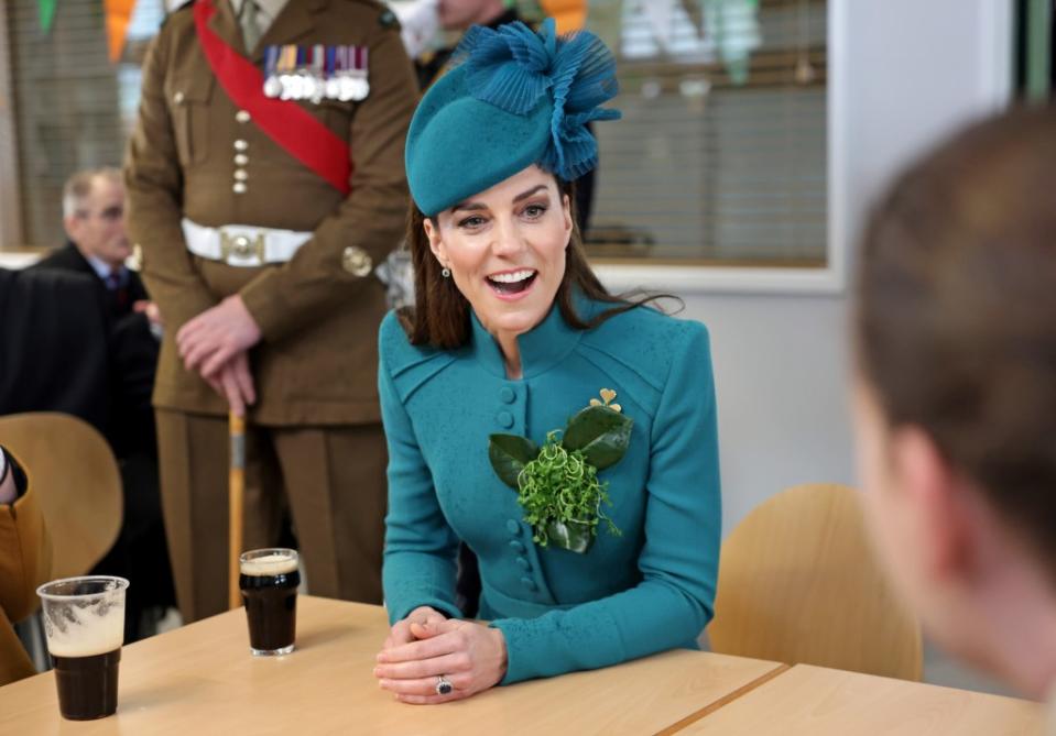 Despite not being at this year’s St. Patrick’s Day parade, Kate Middleton picked up part of the tab so soldiers could have a good time. Chris Jackson – WPA Pool/Getty Images