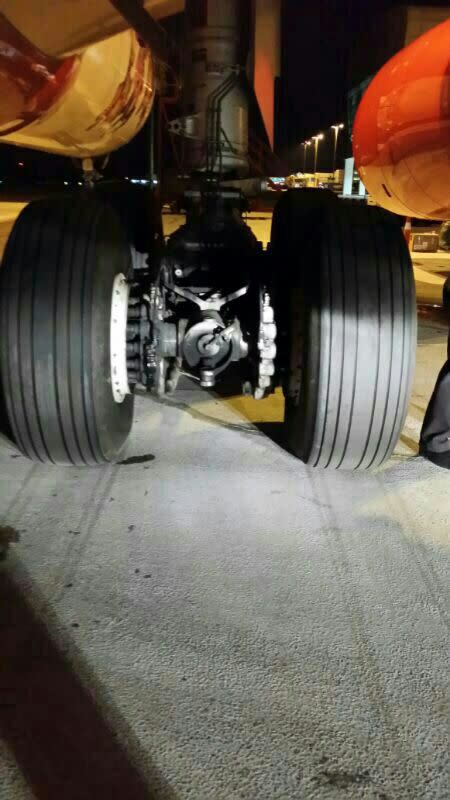 Plane's main gear in depression at klia2. – The Malaysian Insider pic, May 20, 2014.