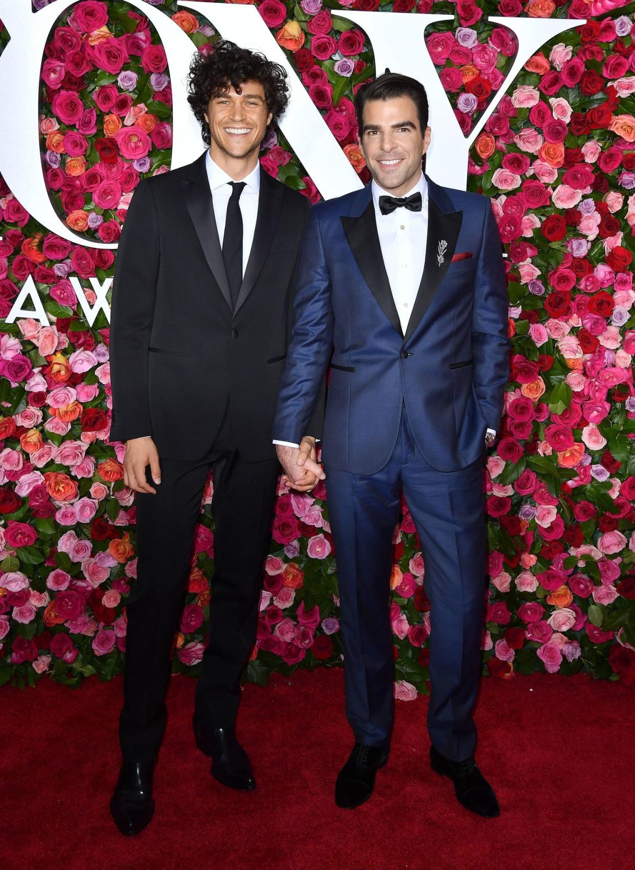 Zachary Quinto (r.) and his longtime boyfriend Miles McMillan have gone their separate ways, People confirmed on Feb. 25, 2019. The "Star Trek" actor and the model first confirmed their relationship back in 2013. Both were spotted attending separate Grammys parties in the days leading up to the show on February 24.