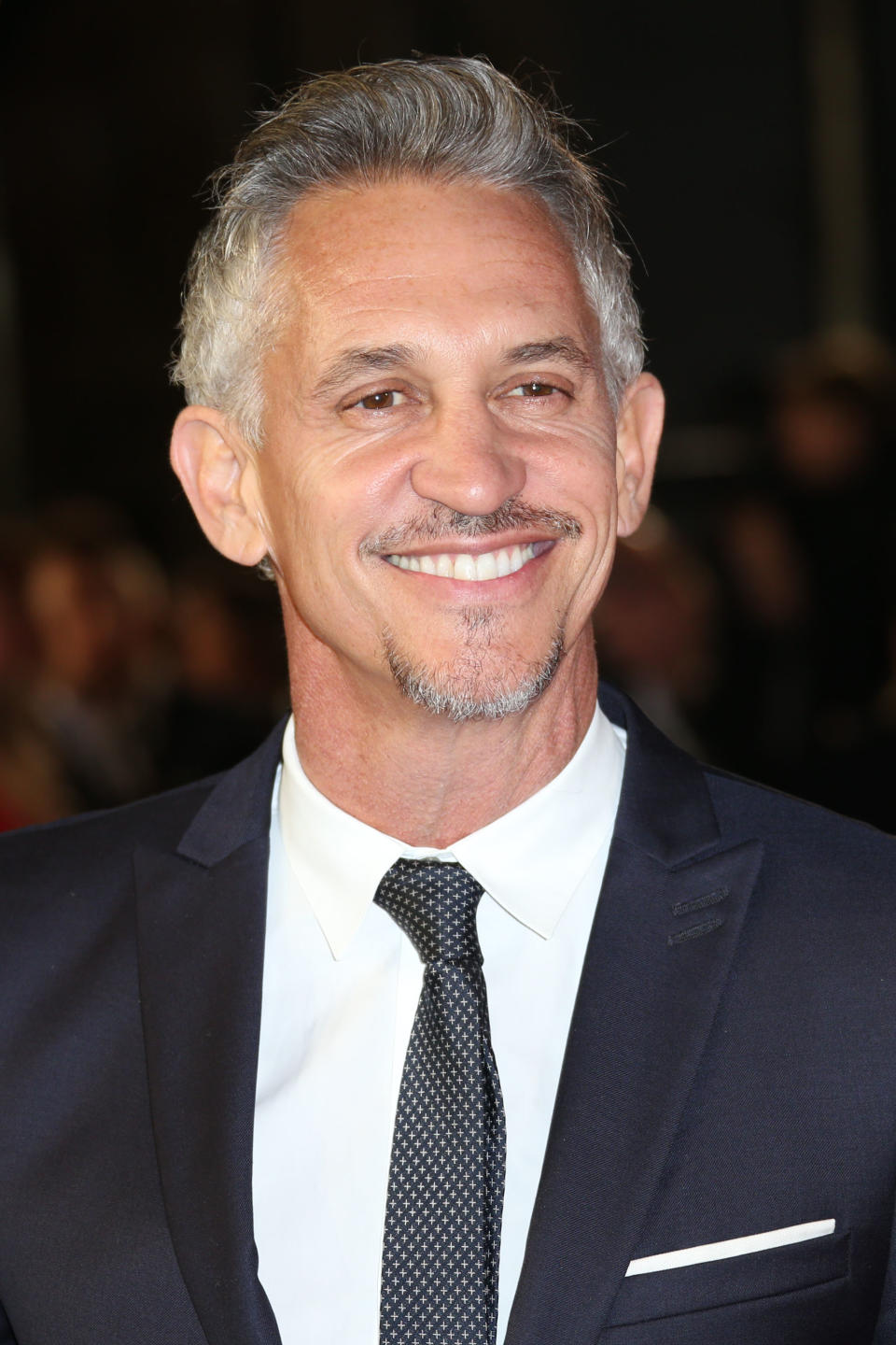 Gary Lineker poses for photographers on arrival for the World Premiere of the latest Bond film, Spectre, at the Royal Albert Halll in central London, Monday, Oct. 26, 2015. (Photo by Joel Ryan/Invision/AP)