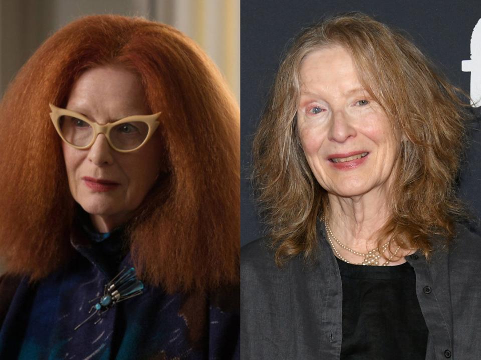 Frances Conroy as Myrtle Snow in "American Horror Story: Coven," and at the 2021 AFI Fest - Official Screening of Netflix's "The Power of the Dog" at TCL Chinese Theatre on November 11, 2021 in Hollywood, California.